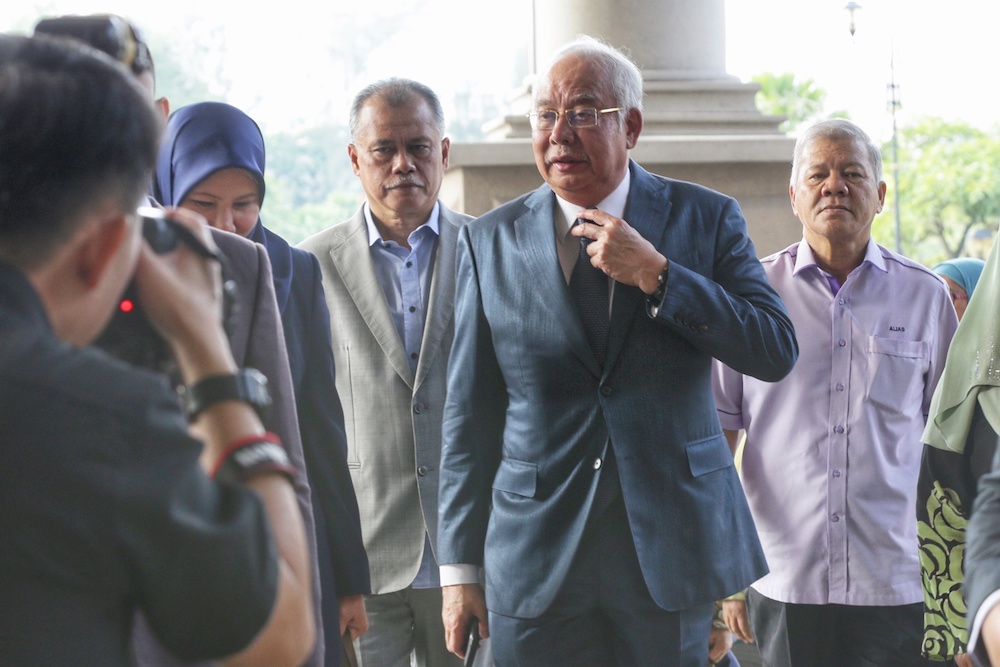Datuk Seri Najib Razak is pictured at the Kuala Lumpur High Court October 7, 2019. u00e2u20acu201d Picture by Ahmad Zamzahuri