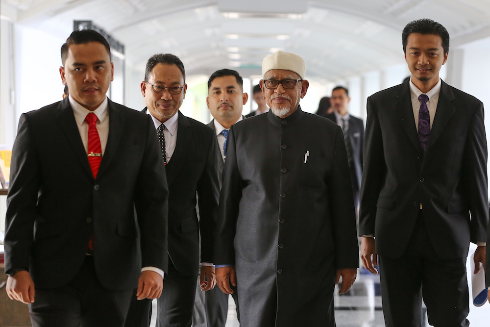 PAS president Datuk Seri Abdul Hadi Awang is pictured in Parliament October 7, 2019. u00e2u20acu201d Picture by Yusof Mat Isa