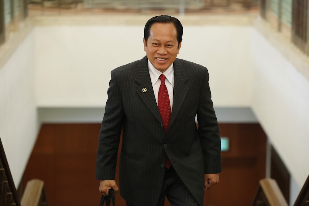 Pontian MP Datuk Seri Ahmad Maslan is pictured in Parliament October 7, 2019. u00e2u20acu201d Picture by Yusof Mat Isa