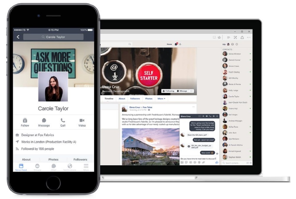 The Workplace platform was launched three years ago as a separate, private social network tailored for companies with tools for productivity and collaboration on the job. u00e2u20acu201d Picture courtesy of Facebook via AFP