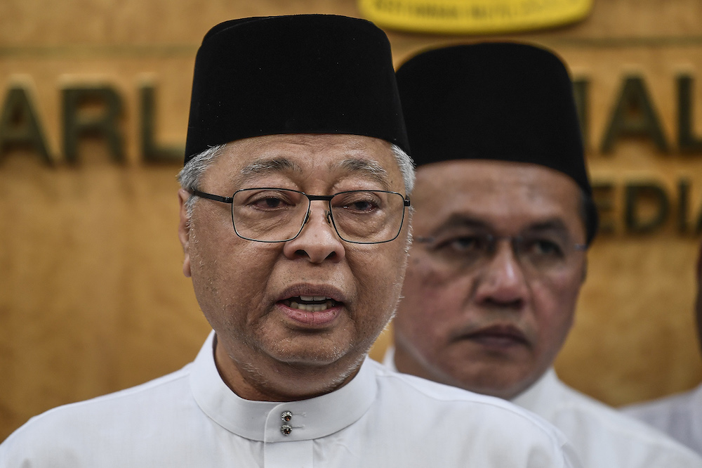 Leader of the Opposition, Datuk Seri Ismail Sabri Yaakob, speaks during a press conference on the tabling of Budget 2020 in Parliament October 11, 2019. u00e2u20acu201d Picture by Miera Zulyana