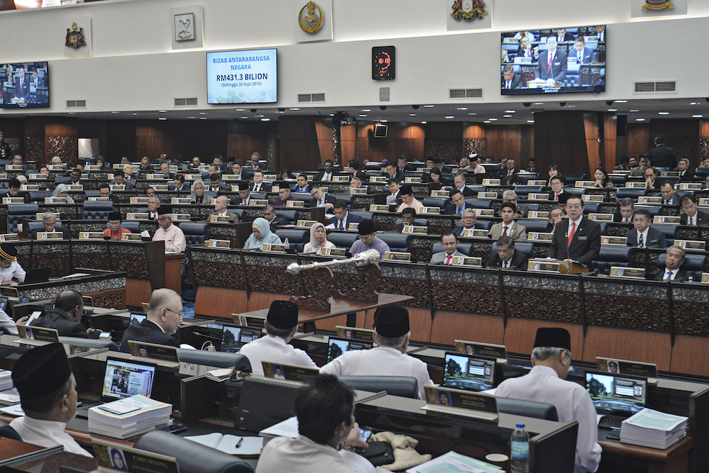 Finance Minister Lim Guan Eng tables Budget 2020 in Parliament October 11, 2019.u00e2u20acu2022 Picture by Shafwan Zaidon