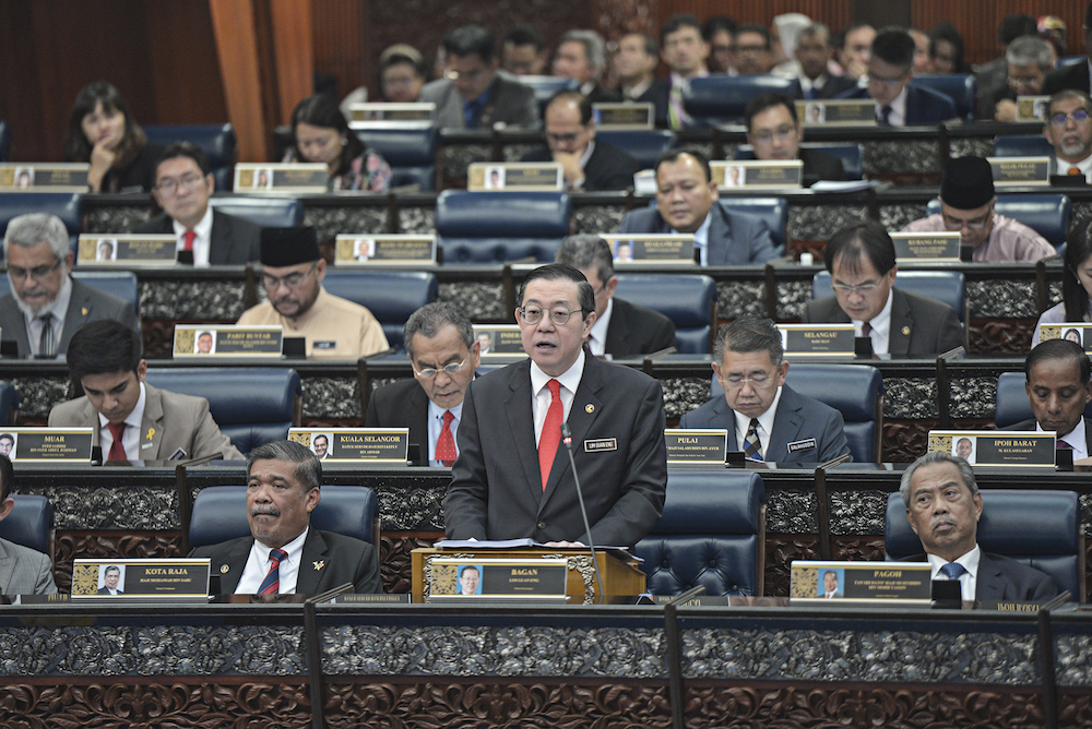 Finance Minister Lim Guan Eng tables Budget 2020 in Parliament October 11, 2019.u00e2u20acu2022 Picture by Shafwan Zaidon