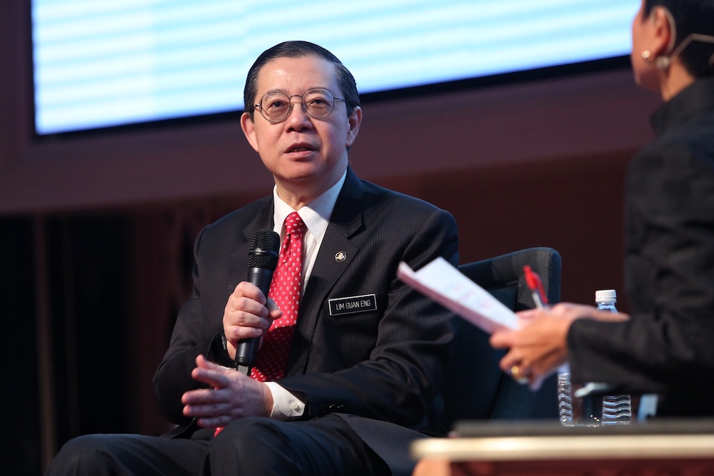 Finance Minister Lim Guan Eng answers questions during the u00e2u20acu02dcBudget 2020 Forumu00e2u20acu2122 in Kuala Lumpur October 14, 2019. u00e2u20acu201d Picture by Choo Choy May