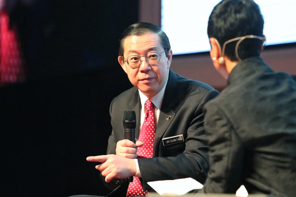 Finance Minister Lim Guan Eng answers questions during the u00e2u20acu02dcBudget 2020 Forumu00e2u20acu2122 in Kuala Lumpur October 14, 2019. u00e2u20acu201d Picture by Choo Choy May