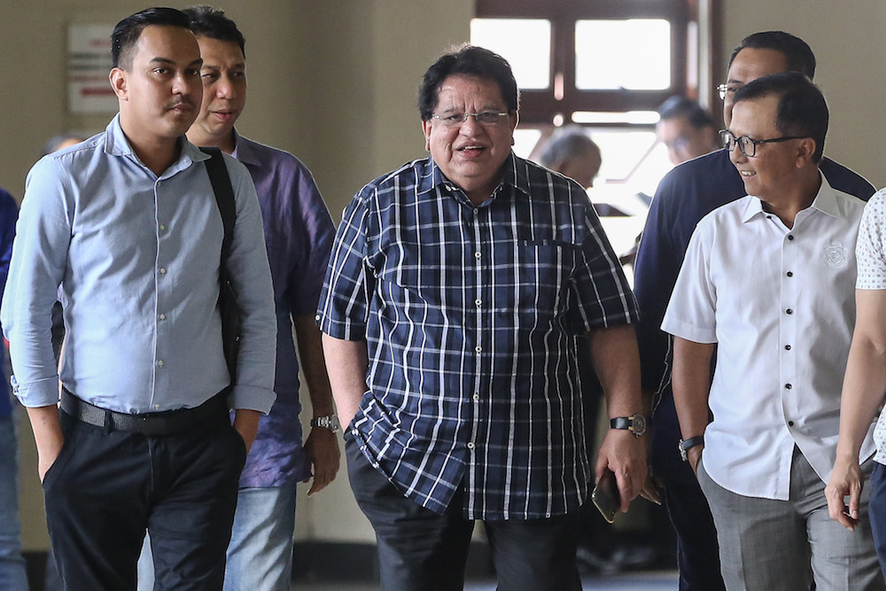 Former Federal Territories minister Datuk Seri Tengku Adnan Tengku Mansor is pictured at the Kuala Lumpur Courts Complex October 14, 2019. u00e2u20acu201d Picture by Yusof Mat Isa