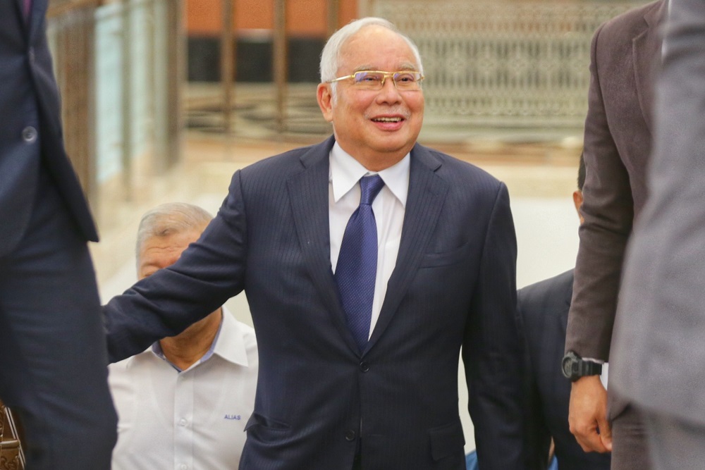 Datuk Seri Najib Razak is pictured at the Parliament lobby October 15, 2019. u00e2u20acu201d nPicture by Ahmad Zamzahurin