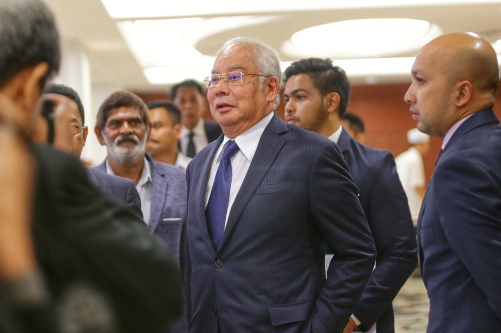 Datuk Seri Najib Razak is pictured at the Parliament lobby October 15, 2019. u00e2u20acu201d nPicture by Ahmad Zamzahurin