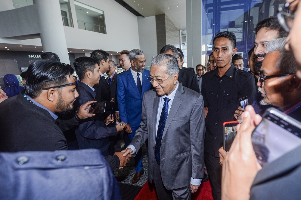 Prime Minister Tun Dr Mahathir Mohamad at the launch of the International Medical Device Conference 2019 at the Malaysia International Trade and Exhibition Centre in Kuala Lumpur October 15, 2019. u00e2u20acu201d Picture by Hari Anggara