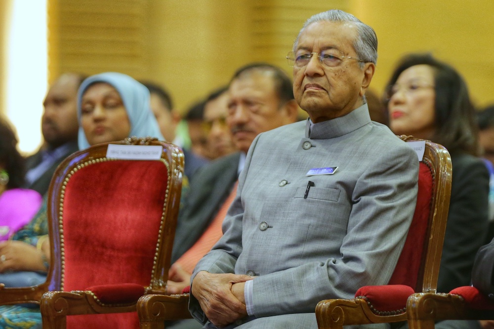 Prime Minister Tun Dr Mahathir Mohamad officiates the International Day for the Eradication of Poverty 2019 Forum in Kuala Lumpur October 16, 2019. u00e2u20acu201d Picture by Ahmad Zamzahuri
