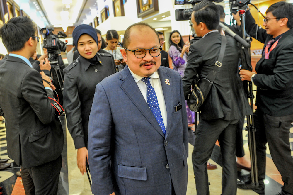 Bukit Katil MP Datuk Seri Shamsul Iskandar Mohd Akin is pictured in Parliament October 16, 2019. u00e2u20acu201d Picture by Firdaus Latif