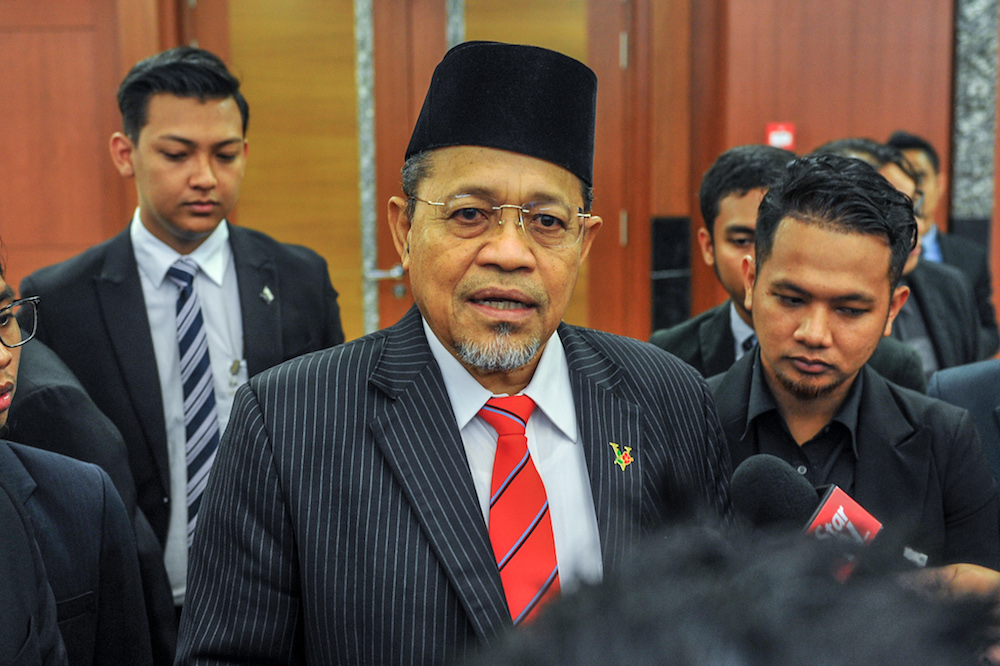 Datuk Seri Shahidan Kassim is pictured in Parliament October 16, 2019. u00e2u20acu201d Picture by Firdaus Latif