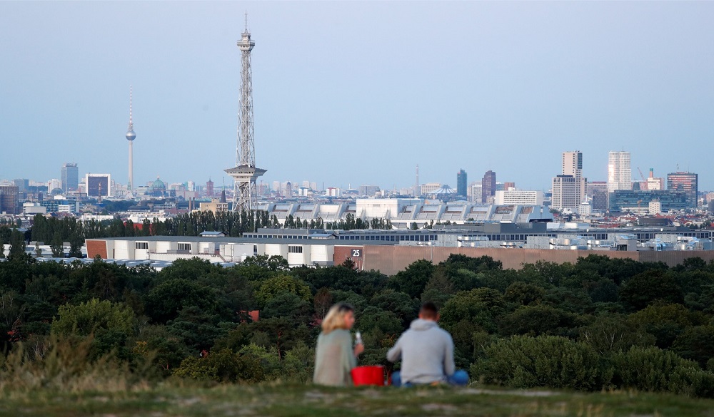 The city's skyline is pictured with the TV tower (Fernsehturm) and radio tower (Funkturm) during the early evening in Berlin August 19, 2019.  u00e2u20acu201d Reuters pic