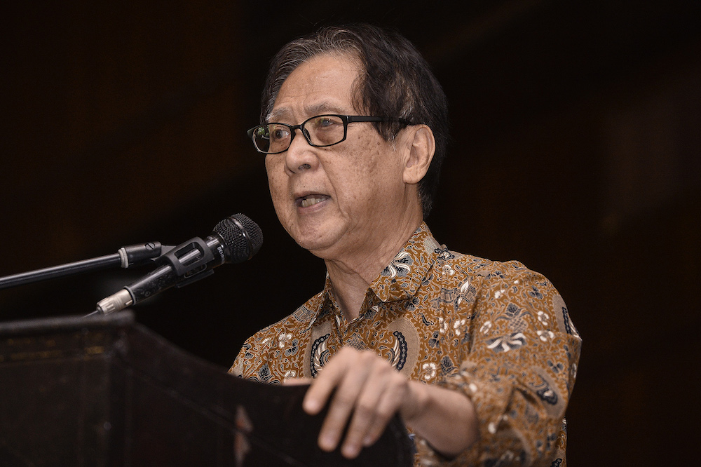 Lim Teck Ghee speaks during ‘Perdana Forum: Whither Maruah Malaysia 2.0’ in Kuala Lumpur October 25, 2019. — Picture by Miera Zulyana