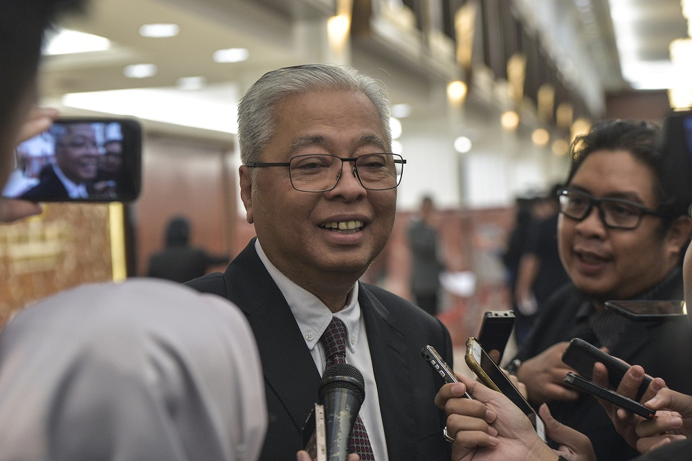 Datuk Seri Ismail Sabri Yaakob speaks to reporters at the Parliament lobby in Kuala Lumpur October 29, 2019. u00e2u20acu201d Picture by Shafwan Zaidon