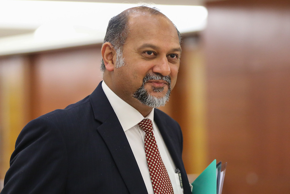 Communications and Multimedia Minister Gobind Singh Deo is pictured in Parliament October 30, 2019. u00e2u20acu201d Picture by Yusof Mat Isa