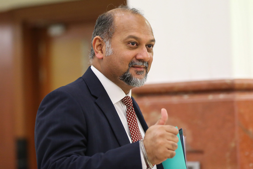 Communications and Multimedia Minister Gobind Singh Deo is pictured in Parliament October 30, 2019. u00e2u20acu201d Picture by Yusof Mat Isa