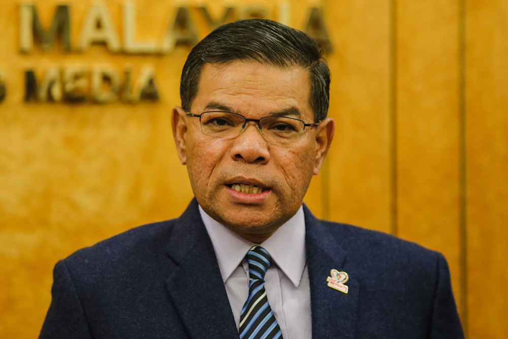 Domestic Trade and Consumer Affairs Minister Datuk Seri Saifuddin Nasution Ismail speaks during a press conference in Parliament October 31, 2019. u00e2u20acu201d Picture by Firdaus Latif