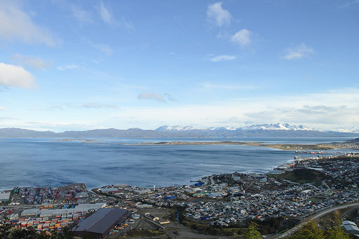 Look down and you’ll get a stunning view of the Beagle Channel
