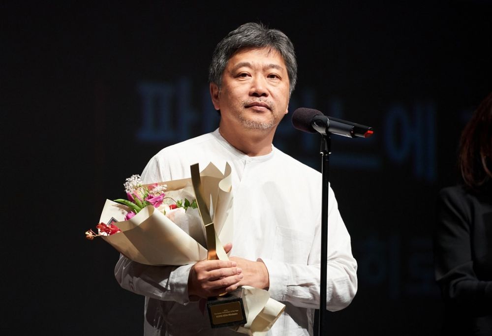 Japanese director Hirokazu Kore-eda during a ceremony for the Asian Filmmaker of the Year Award by BIFF in Busan, October 5, 2019. u00e2u20acu201d AFP pic