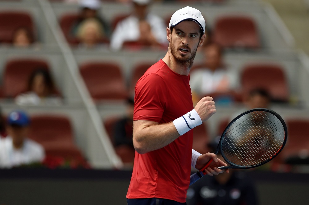 Andy Murray reacts during his men's singles second round match against Cameron Norrie at the China Open tennis tournament in Beijing October 2, 2019. u00e2u20acu201d AFP pic