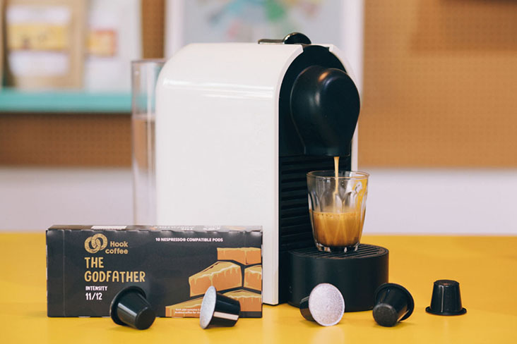 The Godfather ShotPods is wittily marketed as “Strong and powerful like The Godfather of the mafia... with an aromatic dark Italian roast”