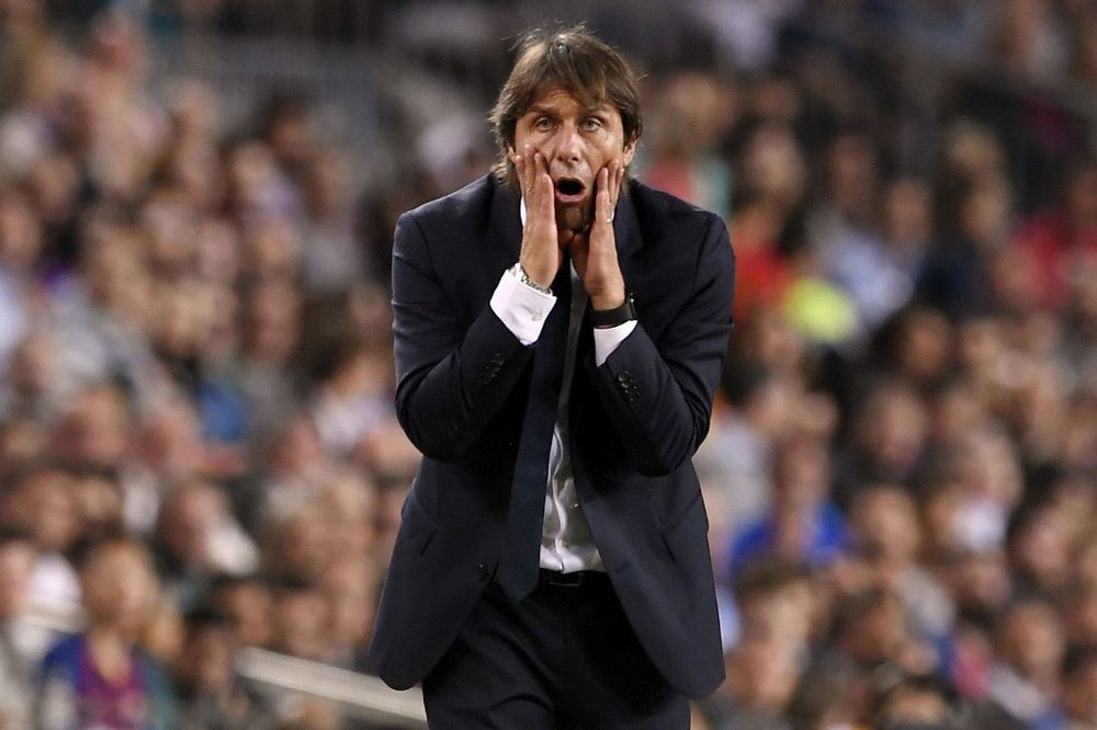 Inter Milanu00e2u20acu2122s Italian coach Antonio Conte gestures during the Uefa Champions League Group F match between Barcelona and Inter Milan at the Camp Nou stadium in Barcelona, October 2, 2019. u00e2u20acu201d AFP pic