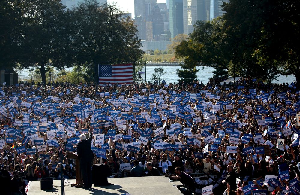 Democratic 2020 US presidential candidate and US Senator Bernie Sanders (I-VT) speaks during u00e2u20acu02dcBernieu00e2u20acu2122s Backu00e2u20acu2122 rally at Queensbridge Park in the Queens Borough of New York City, October 19, 2019. u00e2u20acu201d Reuters pic