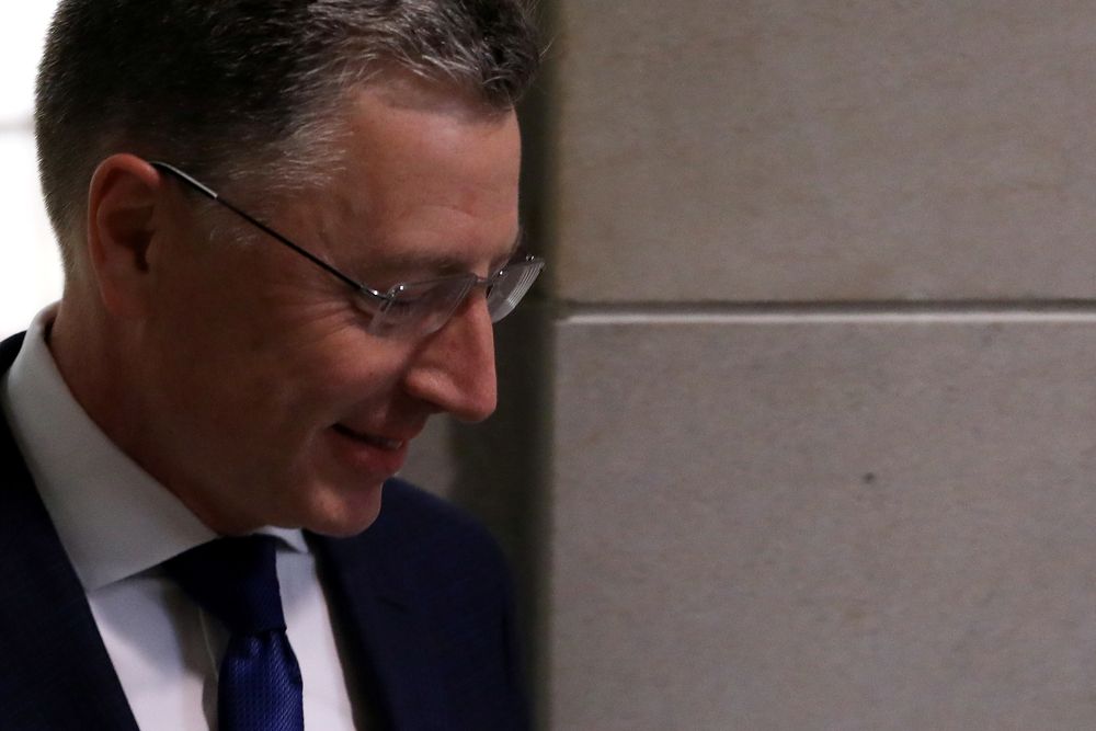 Kurt Volker, US President Donald Trumpu00e2u20acu2122s former envoy to Ukraine, arrives to be interviewed by staff for three House of Representatives committees as part of the impeachment inquiry into the presidentu00e2u20acu2122s dealings with Ukraine, in Washington, Oct 3, 201