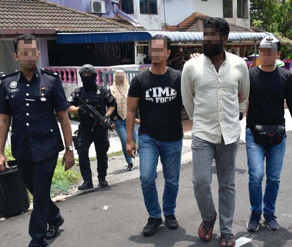 Counter-terrorism police carry out an operation against suspected Liberation Tigers of Tamil Eelam (LTTE) sympathisers in Rawang October 10, 2019. u00e2u20acu201d Picture courtesy of PDRM
