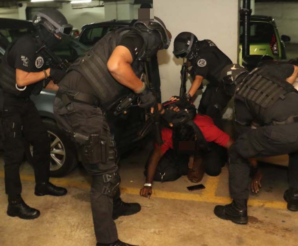 Counter-terrorism police carry out an operation against suspected Liberation Tigers of Tamil Eelam (LTTE) sympathisers in Segamat October 10, 2019. u00e2u20acu201d Picture courtesy of PDRM