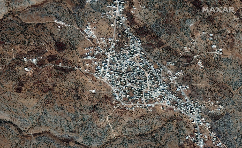 A satellite view of the reported residence of IS leader, Abu Bakr al-Baghdadi, near the village of Barisha, Syria, collected on September 28, 2019, is shown in this handout image released on October 27, 2019. u00e2u20acu201d Maxar Technologies/Handout via Reuters