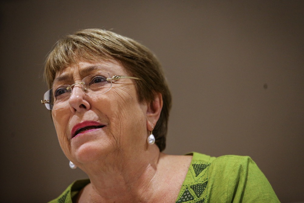 UN High Commissioner for Human Rights, Michelle Bachelet, speaks during a press conference in Kuala Lumpur October 5, 2019. u00e2u20acu201d Picture by Hari Anggara