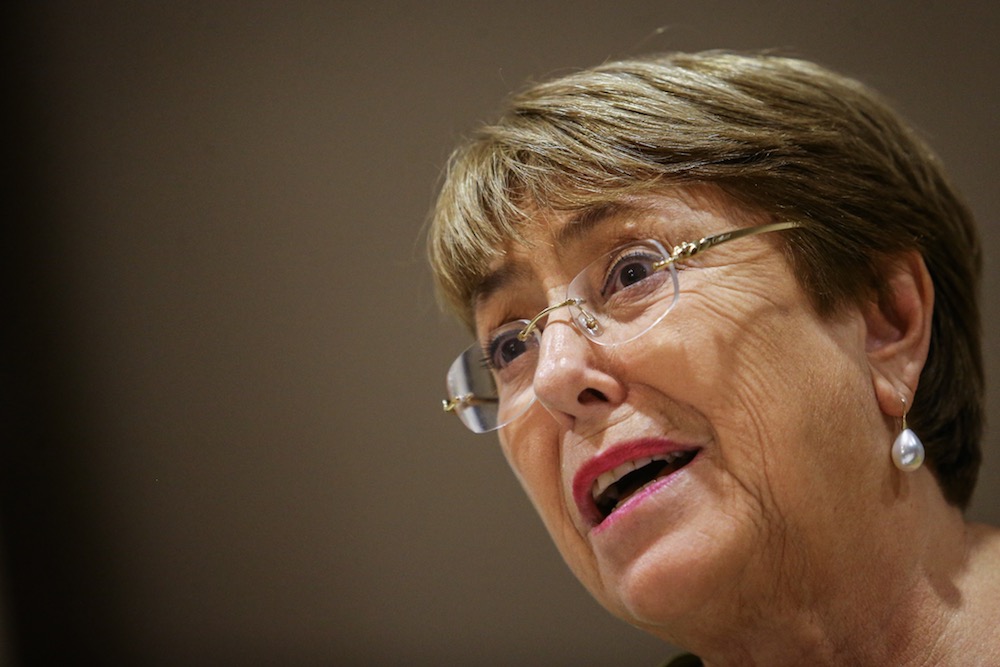 UN High Commissioner for Human Rights, Michelle Bachelet, speaks during a press conference in Kuala Lumpur October 5, 2019. u00e2u20acu201d Picture by Hari Anggara
