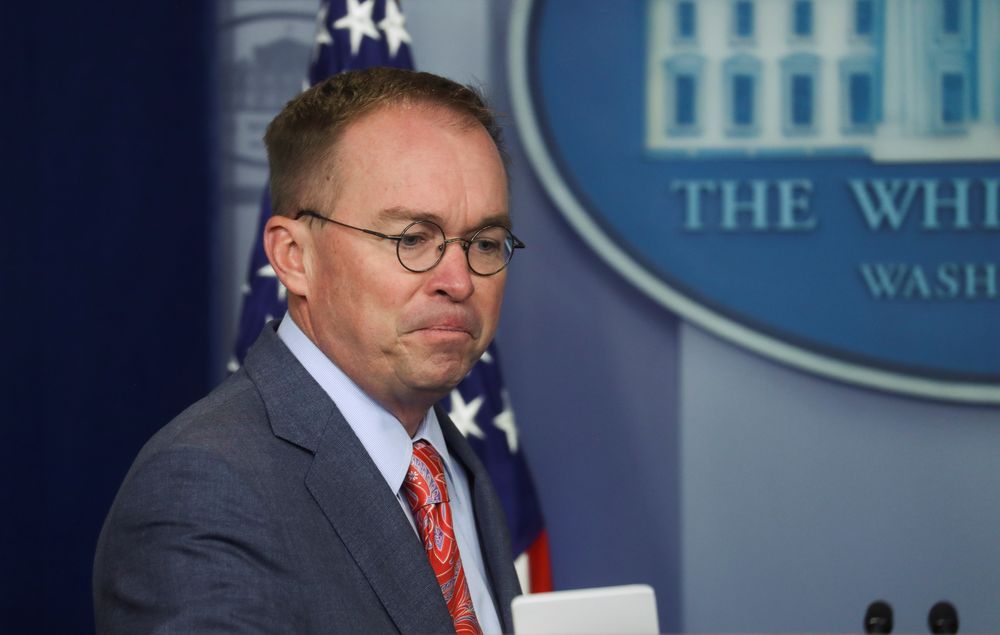 Acting White House Chief of Staff Mick Mulvaney arrives to answer questions from reporters during a news briefing at the White House in Washington, October 17, 2019. u00e2u20acu201d Reuters pic