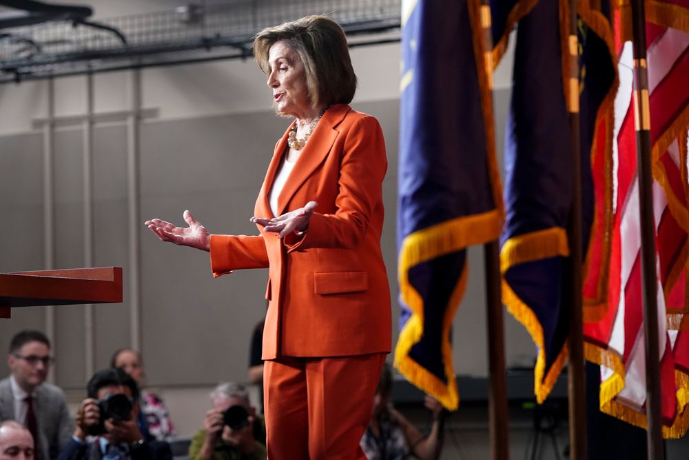 Speaker of the House Nancy Pelosi arrives to speak during a media briefing ahead of a House vote authorising an impeachment inquiry into US President Trump on Capitol Hill in Washington DC, October 31, 2019. u00e2u20acu201d Reuters pic