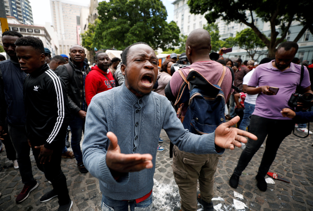 S. African police arrest 100 people in protest against xenophobia ...