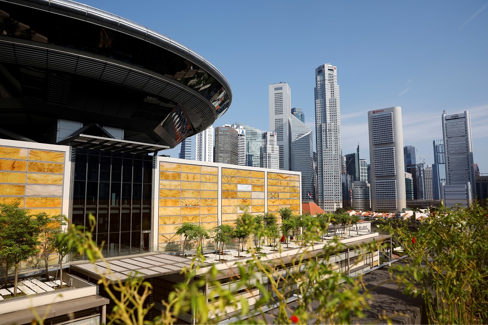A view of the Singapore skyline next to the Supreme Court in Singapore July 1, 2019. u00e2u20acu201d Reuters pic  