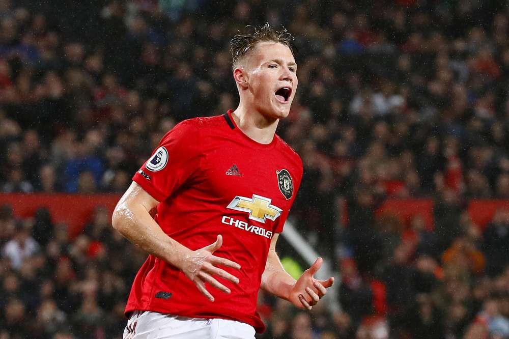 Manchester United's Scott McTominay reacts after a missed header at goal, October 1, 2019. u00e2u20acu2022 Reuters pic