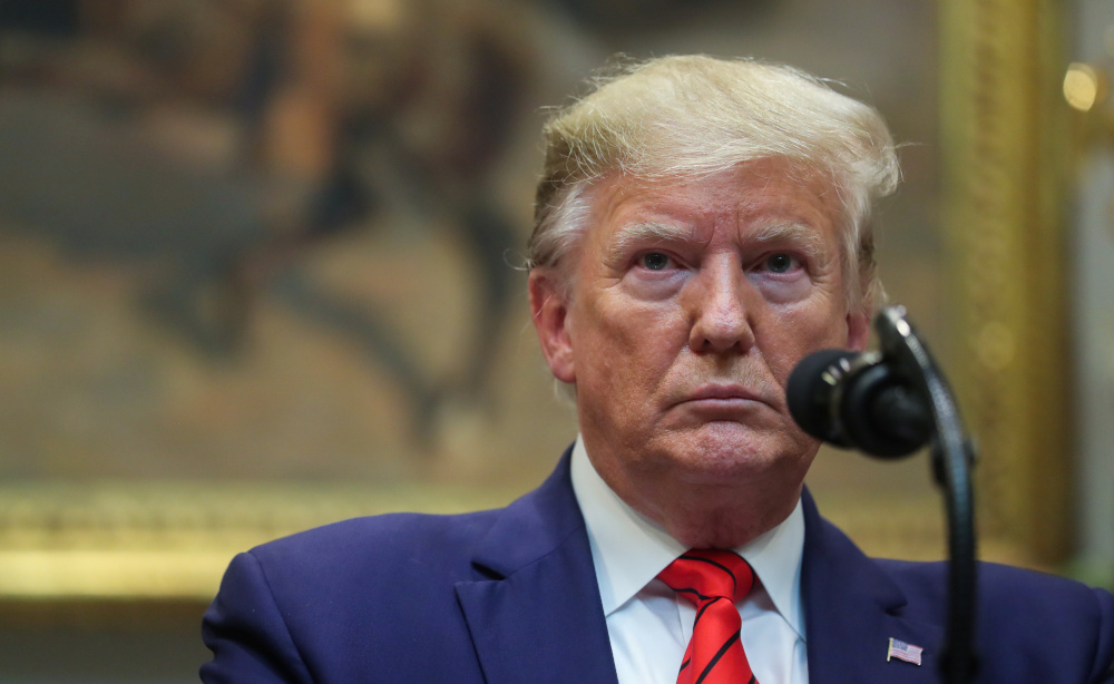 US President Donald Trump listens to questions from reporters during an event to sign executive orders in the Roosevelt Room of the White House in Washington, US, October 9, 2019. u00e2u20acu201d Reuters pic 