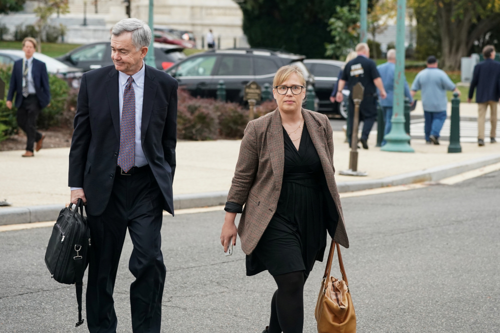 US foreign service officer Catherine Croft arrives to testify as part of the House of Representatives impeachment inquiry into President Donald Trump on Capitol Hill in Washington, US, October 30, 2019. u00e2u20acu201d Reuters pic 