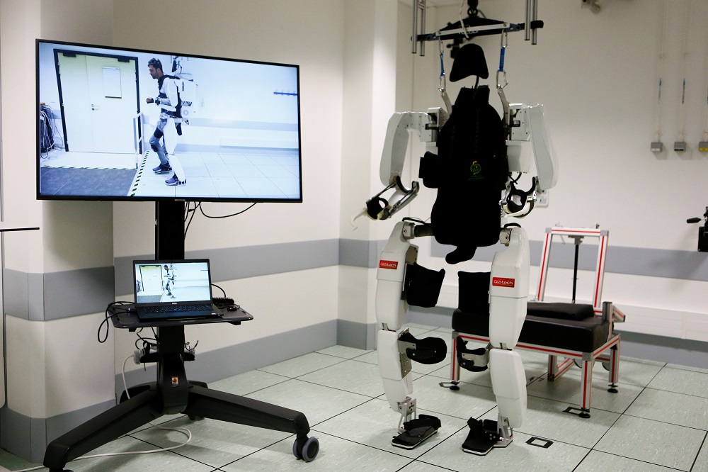 The pioneering four-limb robotic system, or exoskeleton, is seen after Thibault, a 28-year-old man, paralysed from the shoulders down, had been able to walk using it at the French research centre Clinatec in Grenoble October 7, 2019. u00e2u20acu2022 Reuters pic     