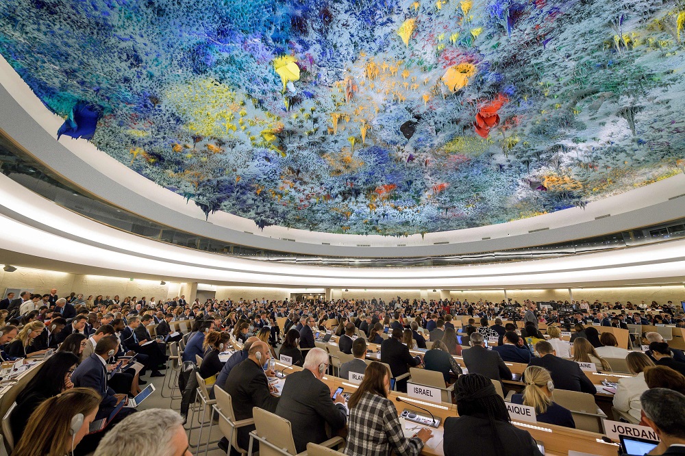 Delegates take part in the opening session of a United Nations Human Rights Council in Geneva September 9, 2019. u00e2u20acu201d AFP pic      
