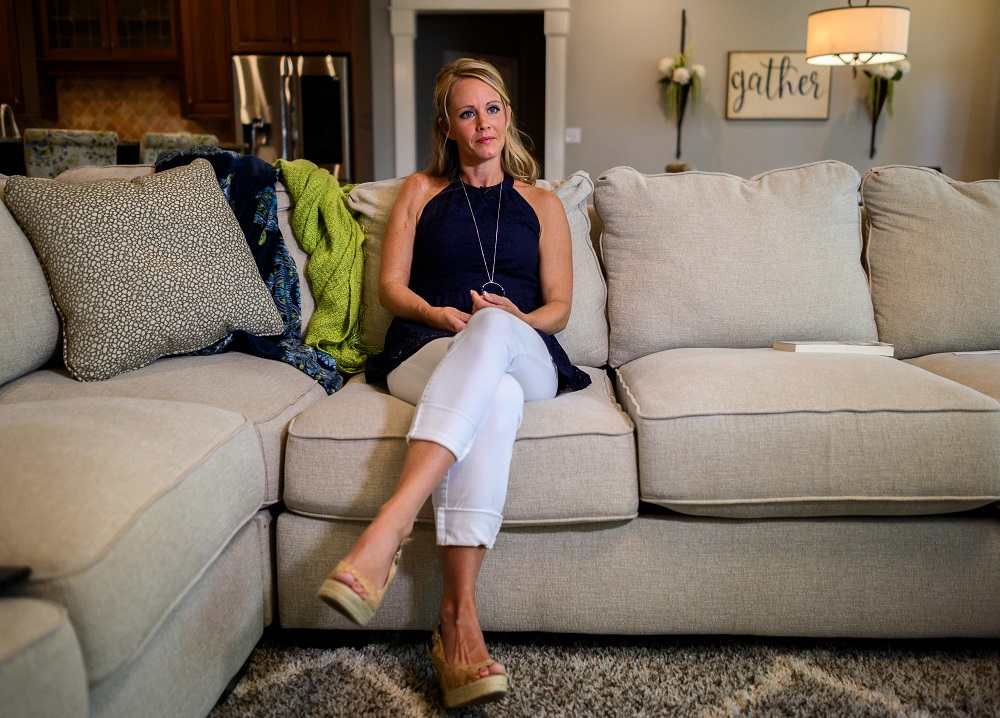 Kacey Ruegsegger Johnson, a survivor of the Columbine High school shooting in 1999, speaks with reporters from AFP in her house in Raleigh, North Carolina August 20, 2019. u00e2u20acu201d AFP pic
