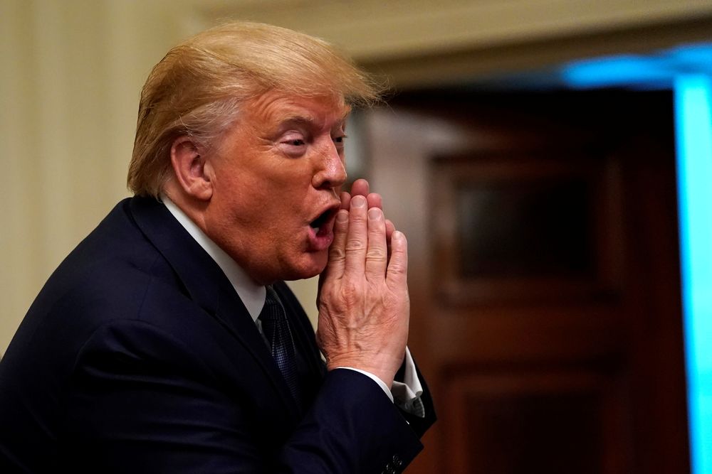 US President Donald Trump greets the audience after delivering remarks at Young Black Leadership Summit at the White House in Washington, October 4, 2019. u00e2u20acu201d Reuters pic