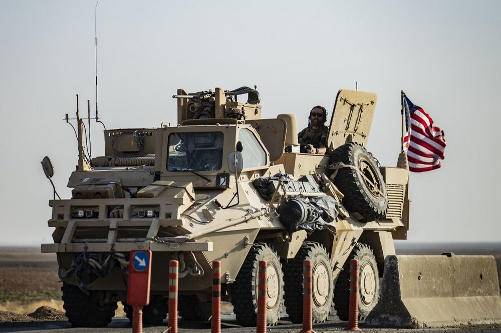 A US military vehicle patrols a road near the town of Tal Baydar in the countryside of Syriau00e2u20acu2122s north-eastern Hasakeh province on October 12, 2019. u00e2u20acu201d AFP pic