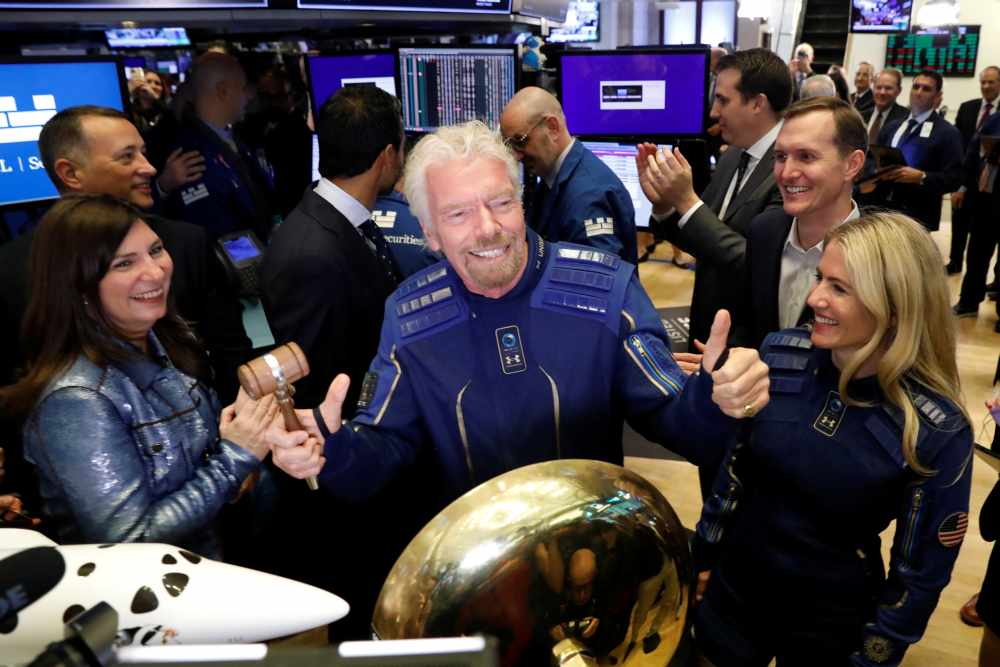 Sir Richard Branson rings a bell on the floor of the New York Stock Exchange (NYSE) as Virgin Galactic (SPCE) begins public trading in New York October 28, 2019. u00e2u20acu2022 Reuters pic
