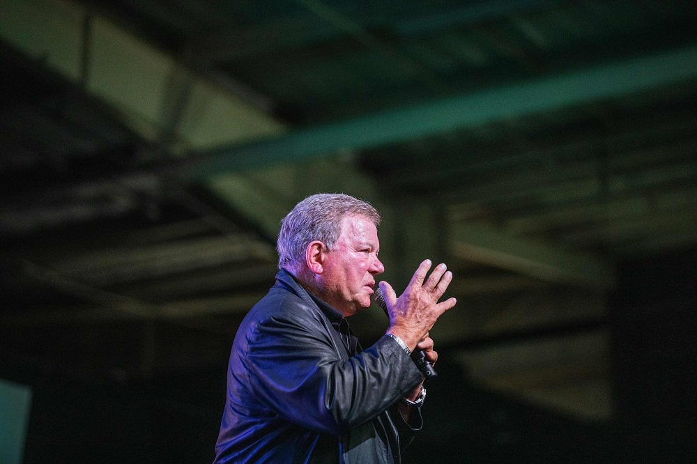 Canadian actor William Shatner, who became a cultural icon for his portrayal of Captain James T. Kirk in the u00e2u20acu02dcStar Treku00e2u20acu2122 franchise, speaks at the comic and fan convention u00e2u20acu02dcComic Con Africau00e2u20acu2122 in Johannesburg September 21, 2019. u00e2u20acu201d AFP pic 