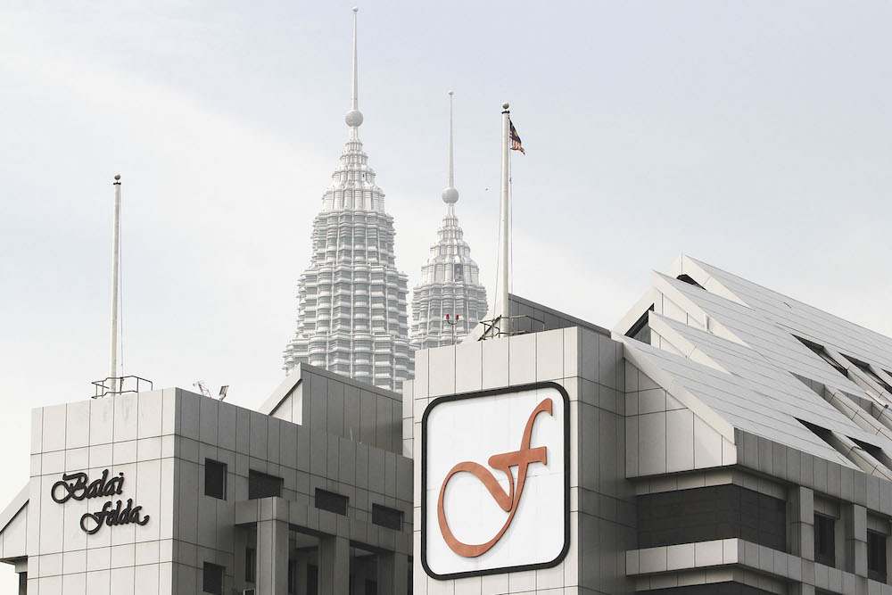The Felda logo is seen at its headquarters in Kuala Lumpur December 28, 2016. u00e2u20acu201d Picture by Yusof Mat Isa