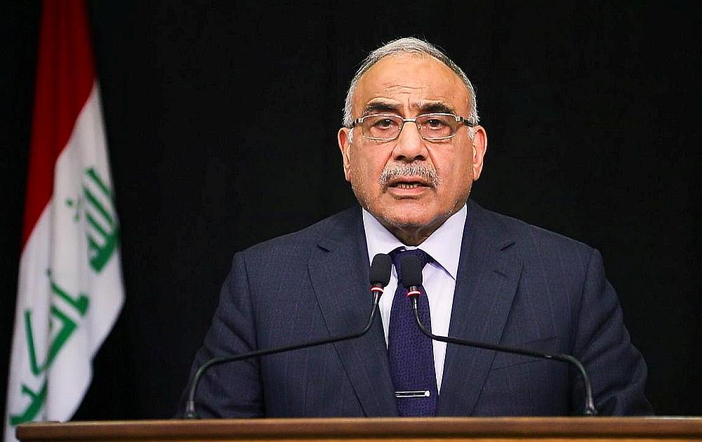 Iraqi Prime Minister Adel Abdul Mahdi gives a televised speech in Baghdad, Iraq October 9, 2019. u00e2u20acu201d Iraqi Prime Minister Media Office handout via Reuters